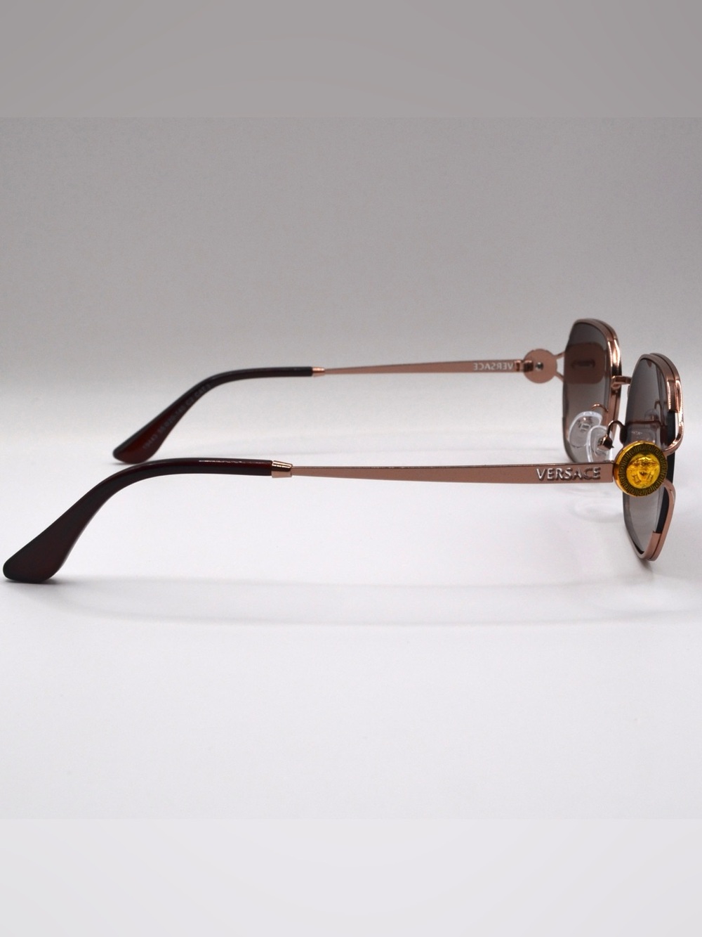 Versace Women’s Sunglasses – Pink Bronze / Brown Gradient – New – 55-20-140 - Picture 7 of 16